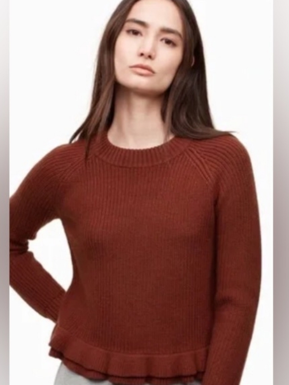 $188 Aritzia -Wilfred Jonnie Sweater 100% Merino Wool Size M